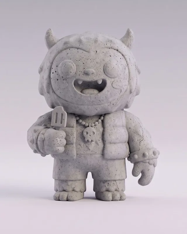 Concrete Yeti, a collectible vinyl figure
