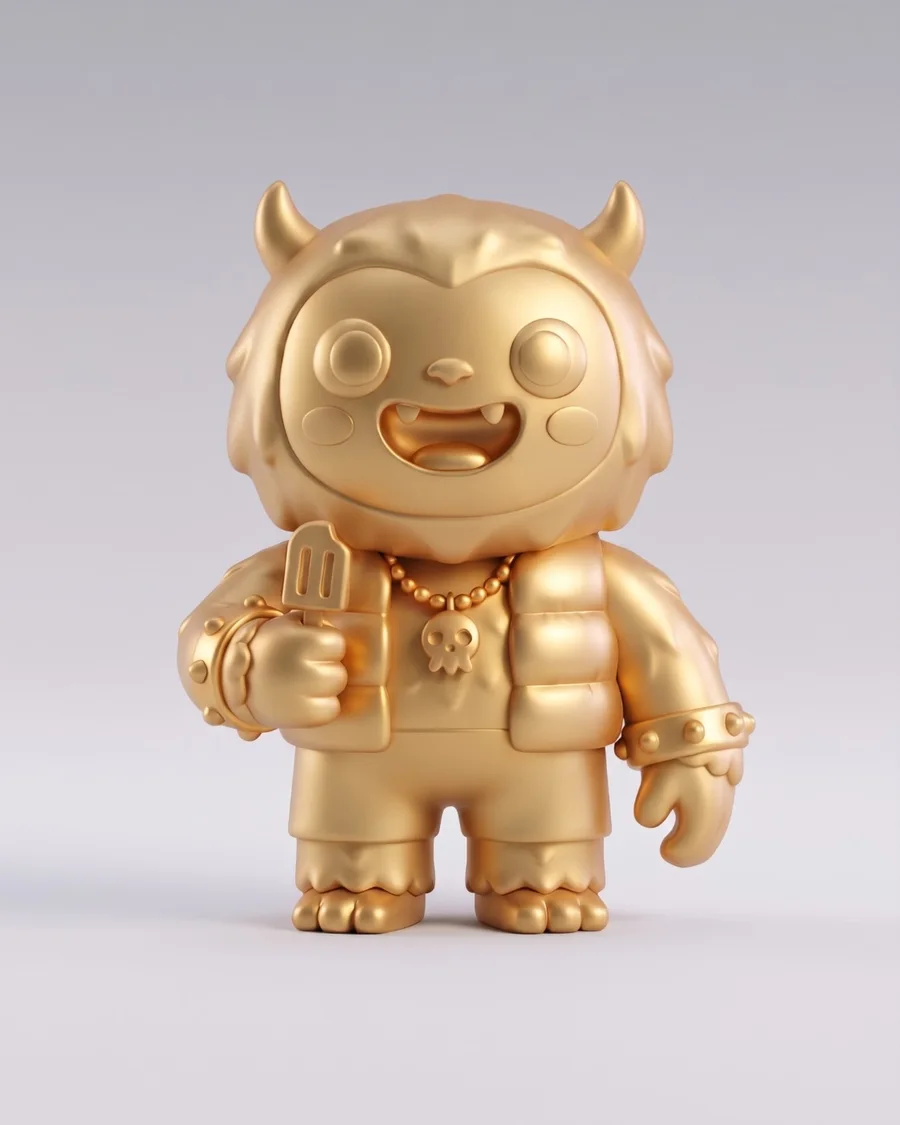 Gold, the Grail Yeti of Series 01, shining gold