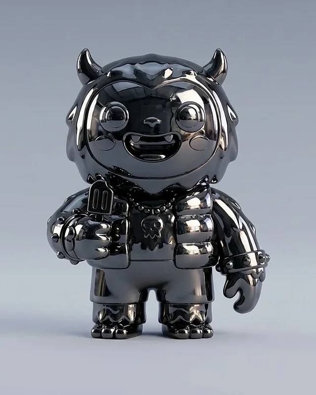 Gunmetal Yeti, a collectible vinyl figure