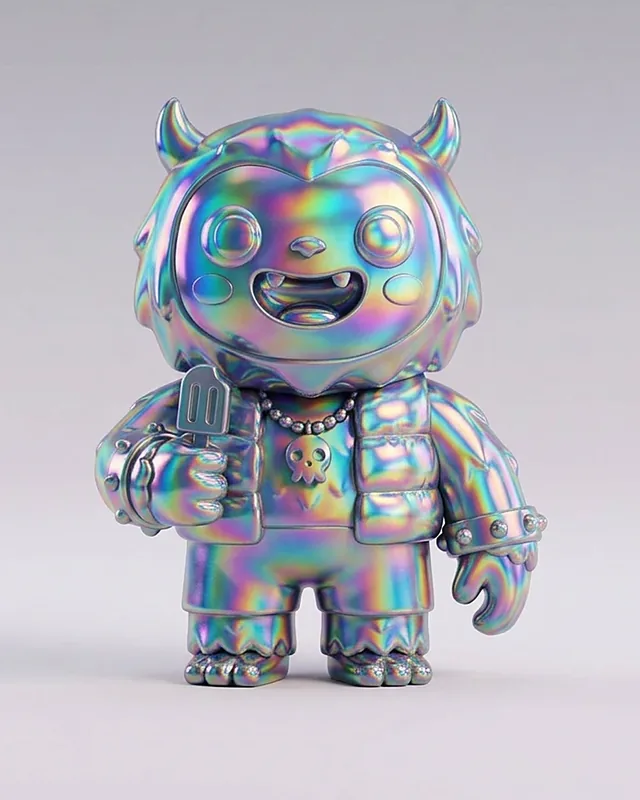 Holo Yeti, a collectible vinyl figure
