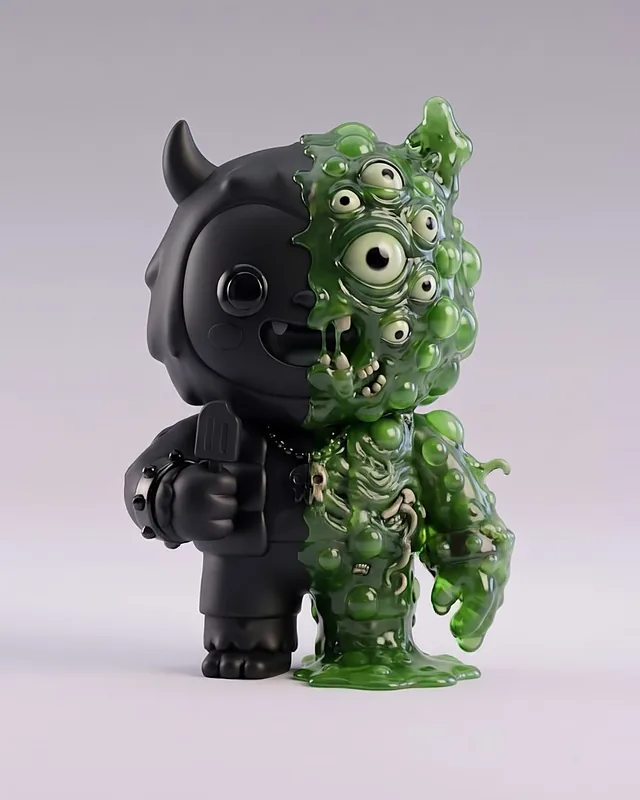 Two-Face Yeti, a collectible vinyl figure