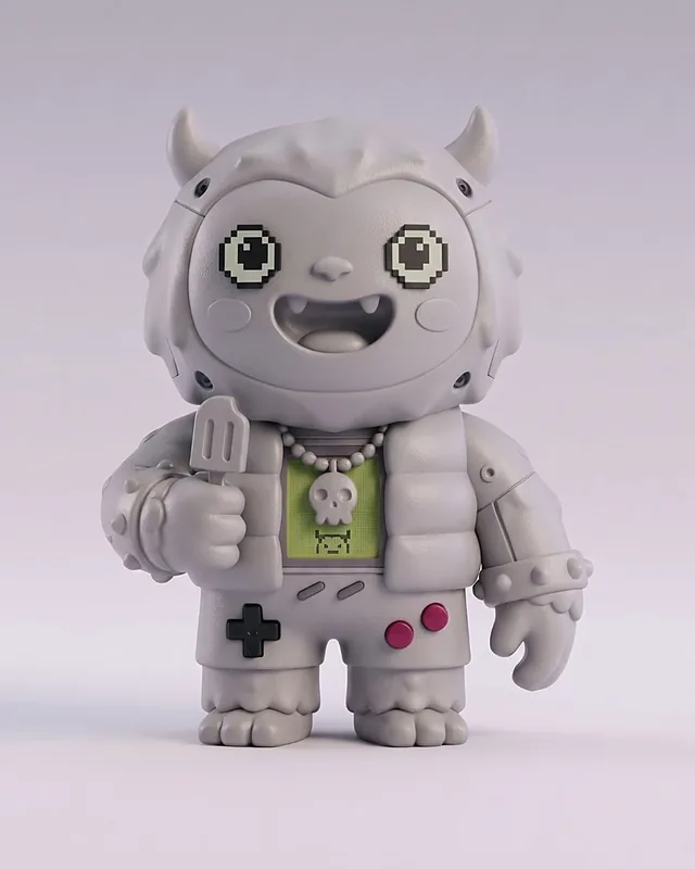 Pixel Yeti, a collectible vinyl figure