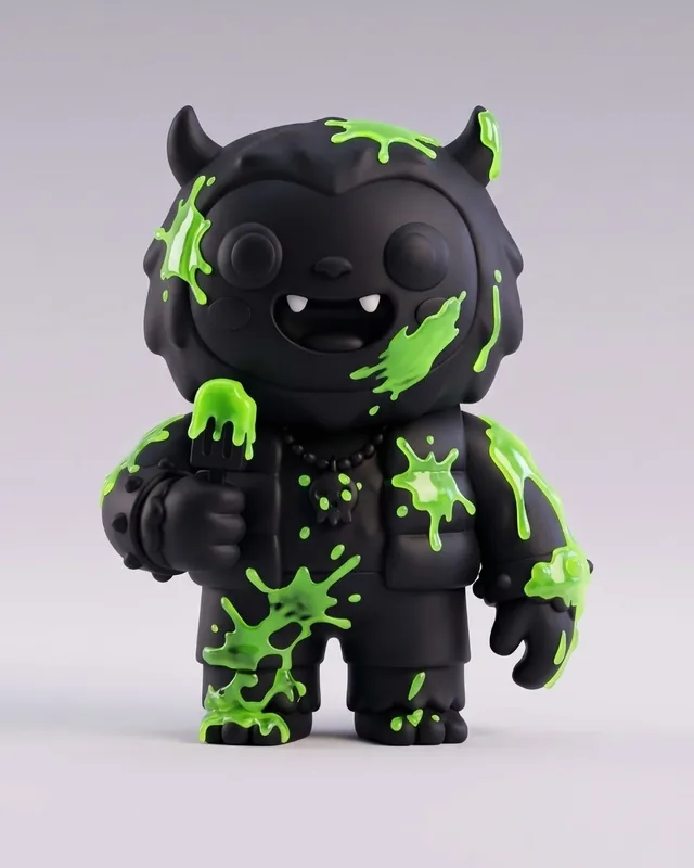 Splatter Yeti, a collectible vinyl figure